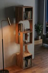 Kitaplık Ahşap Dekoratif Raf 5 Katlı Modern Çok Amaçlı Kitaplık Salon Ofis Kitaplığı 7066 Atlantik Çam Çok Renkli