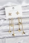 Lotus Model Gold Renk Pirinç Sallantılı Kadın Küpe Diğer