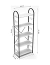 Metal Kitaplık Beyaz 180 Cm Çok Renkli