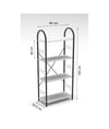 Metal Kitaplık Kahverengi 150 Cm Çok Renkli
