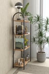 Metal Kitaplık Kahverengi 150 Cm Çok Renkli