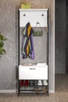 Metal Portmanto Beyaz 180 Cm Çok Renkli