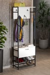 Metal Portmanto Beyaz 180 Cm Çok Renkli