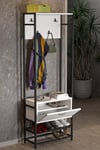 Metal Portmanto Beyaz 180 Cm Çok Renkli