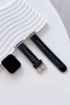 Movenchy Apple Watch 38mm Uyumlu Jelly Silikon Kordon - Siyah -