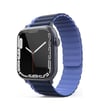 Movenchy Apple Watch 42mm Uyumlu Mo-wb1 Çift Renk Mıknatıslı Silikon Kordon - Lacivert-mavi -