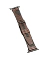 Movenchy Apple Watch 45mm Uyumlu Buff Deri Kordon - Kahverengi -