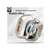 Movenchy Apple Watch Ultra 49mm Uyumlu Mo-wt3 Alüminyum Camlı Kasa Ekran Koruyucu - Gold -