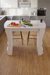 Mutfak Masası Mutfak Adası Ada Masa Bar Masası Kahvaltı Masası Raflı Çok Amaçlı Dolap Modern Masa 120x60 Cm 9837 Beyaz Çok Renkli