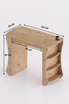 Mutfak Masası Mutfak Adası Ada Masa Bar Masası Kahvaltı Masası Raflı Çok Amaçlı Dolap Modern Masa 120x60 Cm 9838 Sepet Çok Renkli