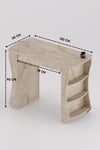 Mutfak Masası Mutfak Adası Ada Masa Bar Masası Kahvaltı Masası Raflı Çok Amaçlı Dolap Modern Masa 120x60 Cm 9835 Traverten Çok Renkli