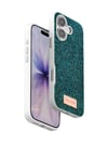 Onegif Apple Uyumlu iPhone 17 Uyumlu Bright Simli Kapak - Koyu Yeşil Belirtilmemiş