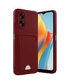 Oppo A38 Uyumlu Kılıf Kelvin Kartvizitli Silikon - Bordo Belirtilmemiş