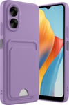 Oppo A38 Uyumlu Kılıf Kelvin Kartvizitli Silikon - Lila Belirtilmemiş