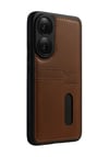 Oppo A38 Uyumlu Sara Kartvizitli Deri Kılıf - Taba Belirtilmemiş