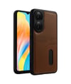 Oppo A38 Uyumlu Sara Kartvizitli Deri Kılıf - Taba Belirtilmemiş