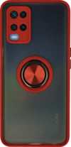 Oppo A54 4g Uyumlu Kılıf Montreal Yüzüklü Silikon Kapak - Kırmızı Belirtilmemiş