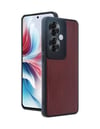 Oppo Reno 11f Uyumlu Kılıf Aras Deri Kapak - Bordo Belirtilmemiş