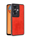 Oppo Reno 11f Uyumlu Kılıf Aras Deri Kapak - Kırmızı Belirtilmemiş