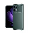 Oppo Reno 13 Pro Uyumlu Kılıf Auto Focus Karbon Kapak - Koyu Yeşil Belirtilmemiş