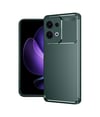 Oppo Reno 13 Pro Uyumlu Kılıf Auto Focus Karbon Kapak - Koyu Yeşil Belirtilmemiş