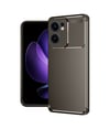 Oppo Reno 13f Uyumlu Kılıf Auto Focus Karbon Kapak - Kahverengi Belirtilmemiş