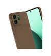 Oppo Reno 14 Uyumlu Auto Focus Karbon Kapak - Kahverengi Belirtilmemiş