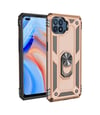 Oppo Reno 4 Lite Uyumlu Kılıf Sofya Yüzüklü Silikon Kapak - Gold Belirtilmemiş