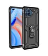 Oppo Reno 4 Lite Uyumlu Kılıf Sofya Yüzüklü Silikon Kapak - Siyah Belirtilmemiş