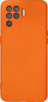 Oppo Reno 5 Lite Uyumlu Kılıf Nano İçi Kadife Silikon - Turuncu Belirtilmemiş