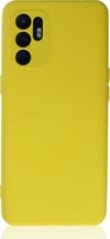 Oppo Reno 6 Uyumlu Kılıf Nano İçi Kadife Silikon - Sarı1 Belirtilmemiş