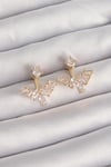 Pirinç Gold Renk Zirkon Taşlı V Model Küpe Diğer