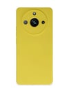 Realme 11 Pro Uyumlu Kılıf Nano İçi Kadife Silikon - Sarı Belirtilmemiş
