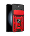 Realme 11 Pro Uyumlu Kılıf Pars Lens Yüzüklü Silikon - Kırmızı Belirtilmemiş