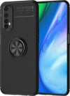 Realme 7 Uyumlu Kılıf Range Yüzüklü Silikon - Siyah Belirtilmemiş