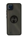 Realme C11 2021 Uyumlu Kılıf Montreal Yüzüklü Silikon Kapak - Siyah Belirtilmemiş