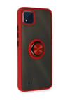 Realme C11 2021 Uyumlu Kılıf Montreal Yüzüklü Silikon Kapak - Kırmızı Belirtilmemiş