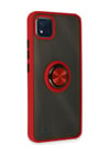 Realme C11 2021 Uyumlu Kılıf Montreal Yüzüklü Silikon Kapak - Kırmızı Belirtilmemiş