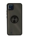 Realme C11 2021 Uyumlu Kılıf Montreal Yüzüklü Silikon Kapak - Siyah Belirtilmemiş