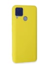 Realme C15 Uyumlu Kılıf Nano İçi Kadife Silikon - Sarı Belirtilmemiş