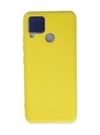 Realme C15 Uyumlu Kılıf Nano İçi Kadife Silikon - Sarı Belirtilmemiş