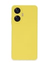Realme C55 Uyumlu Kılıf Nano İçi Kadife Silikon - Sarı Belirtilmemiş
