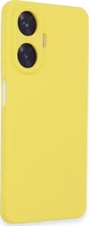 Realme C55 Uyumlu Kılıf Nano İçi Kadife Silikon - Sarı Belirtilmemiş