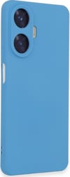 Realme C55 Uyumlu Kılıf Nano İçi Kadife Silikon - Mavi Belirtilmemiş