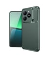 Realme C61 Uyumlu Kılıf Auto Focus Karbon Kapak - Koyu Yeşil Belirtilmemiş