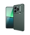 Realme C61 Uyumlu Kılıf Auto Focus Karbon Kapak - Koyu Yeşil Belirtilmemiş