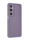 Realme C65 Uyumlu Kılıf Petek Silikon Kapak - Lila Belirtilmemiş