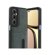 Realme C65 Uyumlu Sara Kartvizitli Deri Kılıf - Yeşil Belirtilmemiş