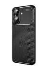 Realme Note 60 Uyumlu Kılıf Auto Focus Karbon Kapak - Siyah Belirtilmemiş