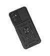 Samsung Galaxy A04s Uyumlu Kılıf Pars Lens Yüzüklü Silikon - Siyah Belirtilmemiş